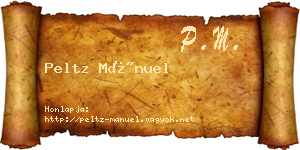 Peltz Mánuel névjegykártya